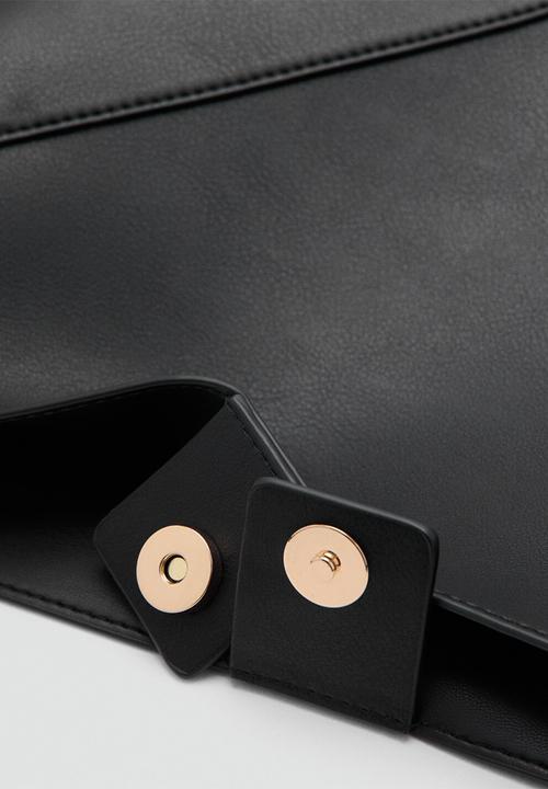MANGO - Cortado tote bag - black