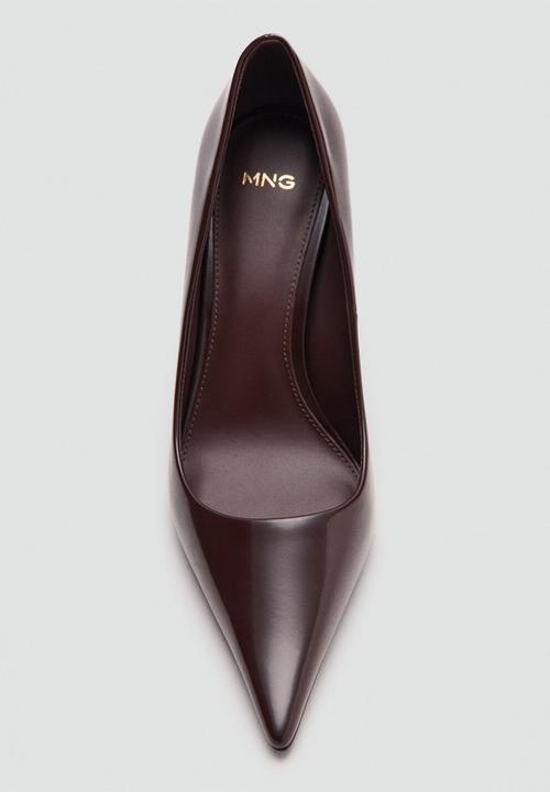 MANGO - Punt stiletto court heel - dark brown