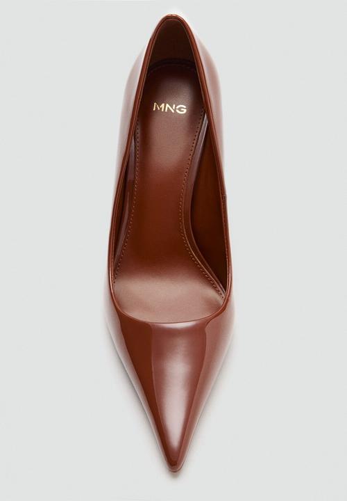 MANGO - Punt stiletto court heel - dark brown