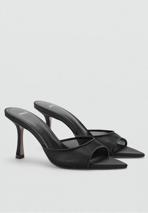 MANGO - Pepym1 stiletto mule heel - black