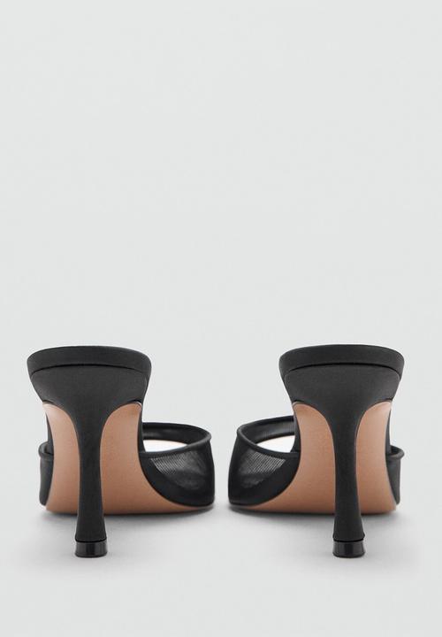 MANGO - Pepym1 stiletto mule heel - black