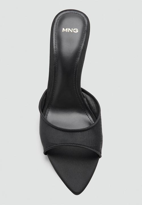MANGO - Pepym1 stiletto mule heel - black
