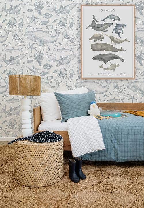 Ocean Washed Cotton Duvet Set - Blue