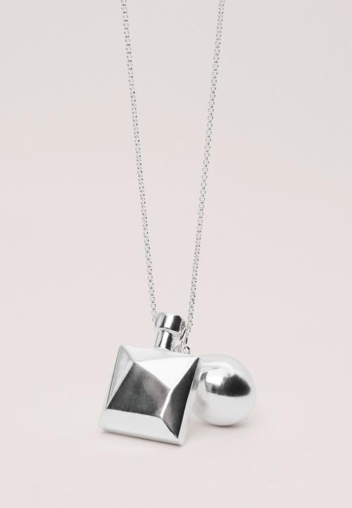 MANGO - Bottle necklace - silver