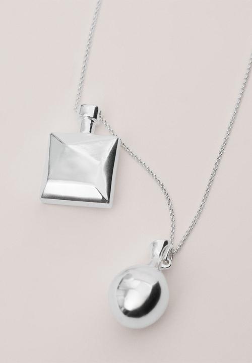 MANGO - Bottle necklace - silver