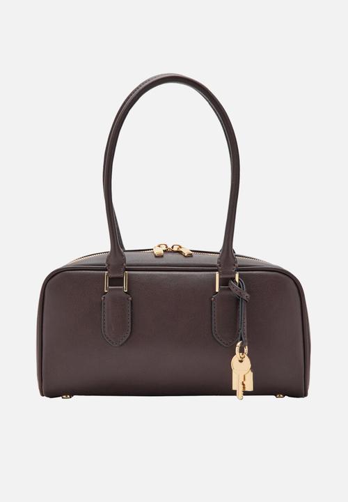 MANGO - Cadiz bowling bag - dark brown