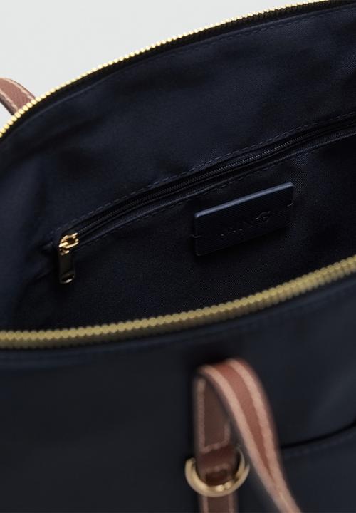 MANGO - Cobalt tote bag - navy
