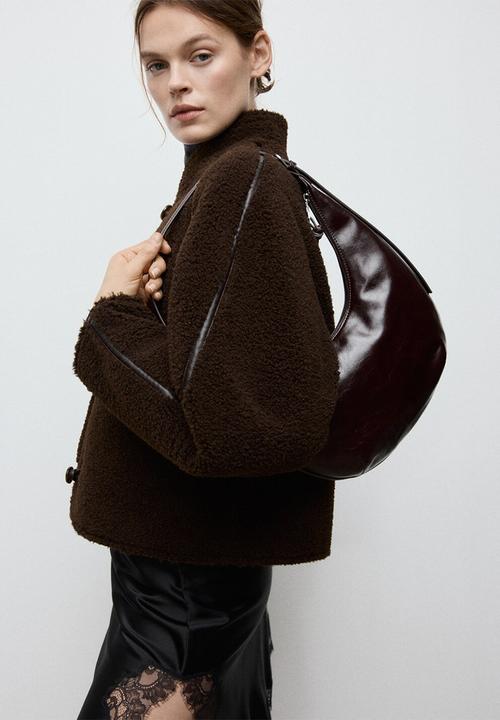MANGO - Fortuna shoulder bag - dark brown
