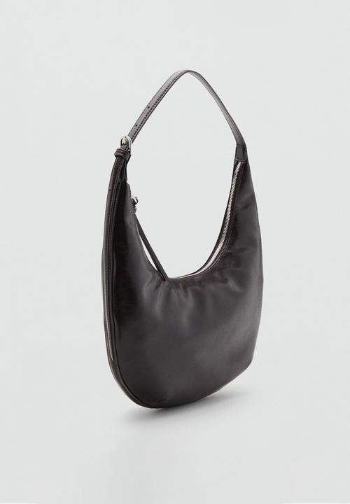 MANGO - Fortuna shoulder bag - dark brown