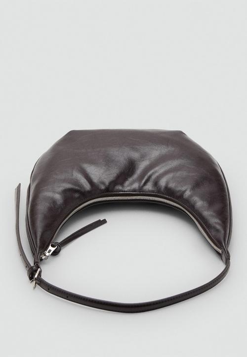 MANGO - Fortuna shoulder bag - dark brown