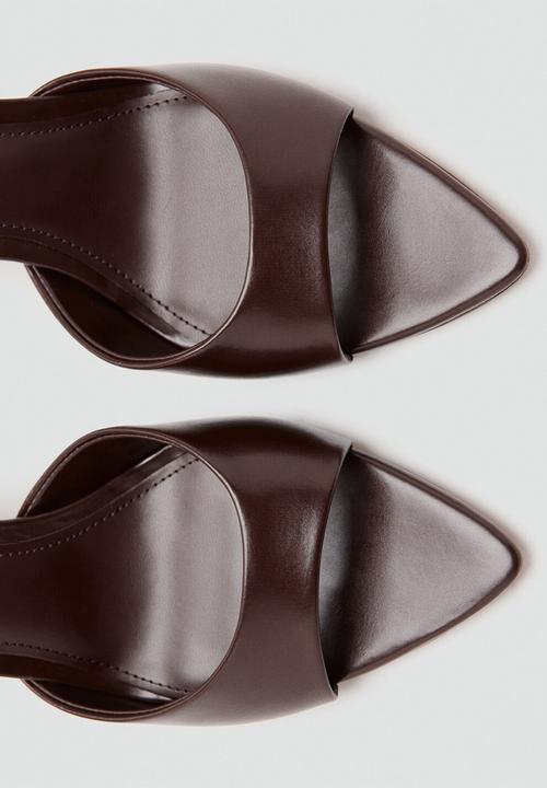 MANGO - Pepybr stiletto mule heel - dark brown