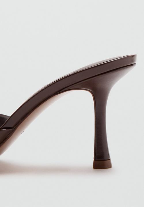 MANGO - Pepybr stiletto mule heel - dark brown