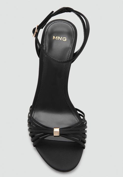 MANGO - serana 1 ankle strap heel - black