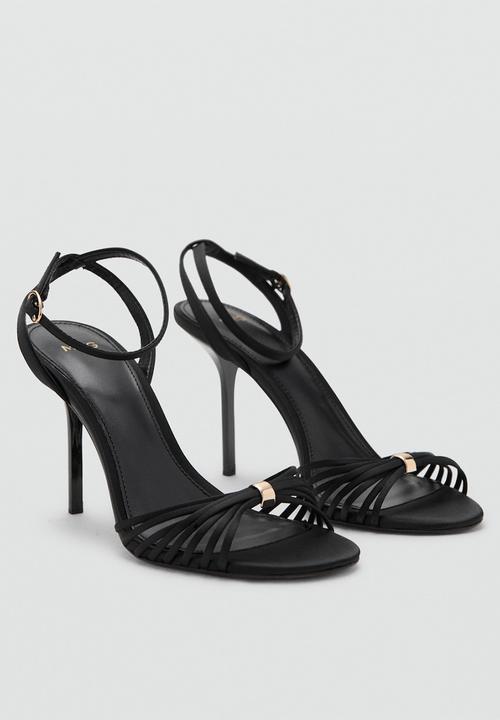 MANGO - serana 1 ankle strap heel - black