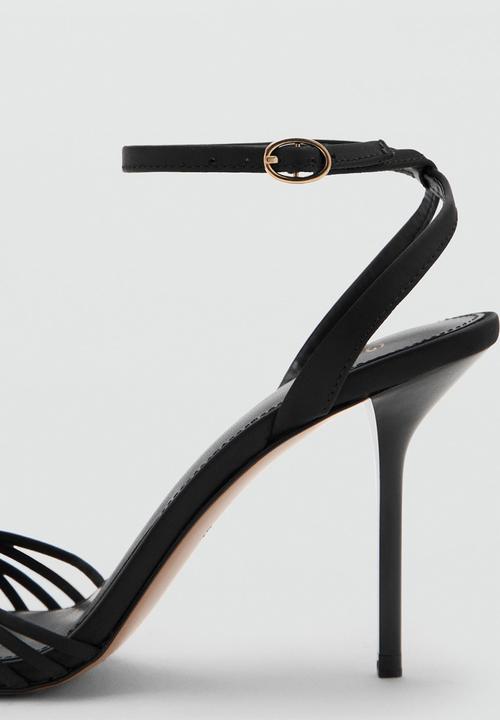 MANGO - serana 1 ankle strap heel - black
