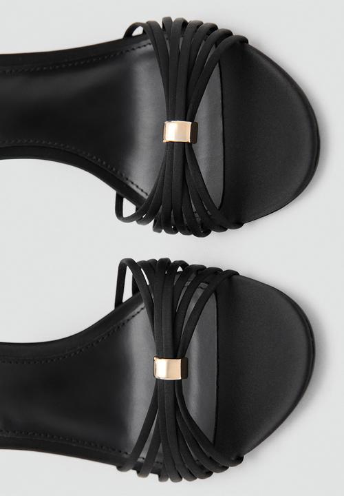 MANGO - serana 1 ankle strap heel - black