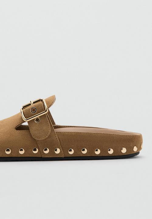 MANGO - Ken suede clog mule - light/pastel brown