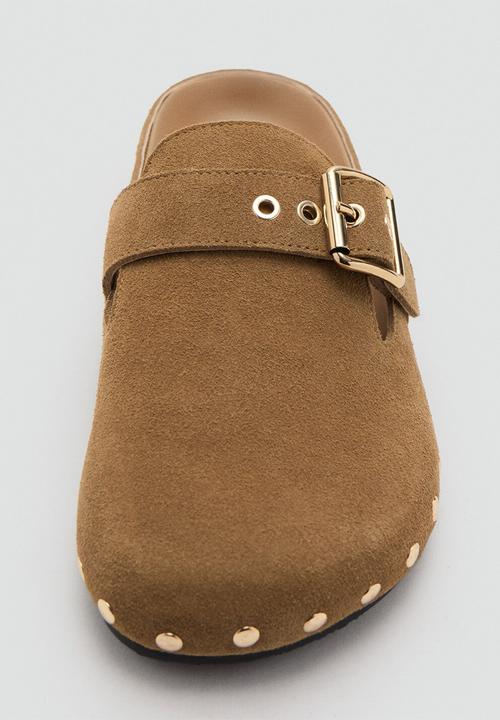 MANGO - Ken suede clog mule - light/pastel brown