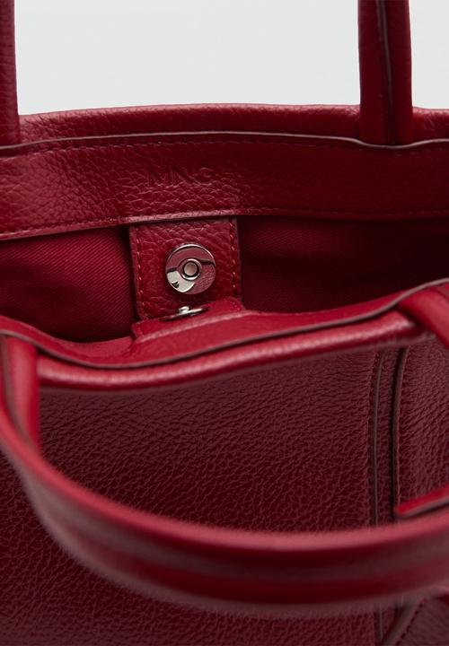 MANGO - Gracia tote bag - red