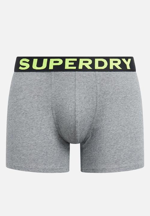 Superdry. - Boxer Triple Pack - Ath Grey Feeder/Black Stripe/Black