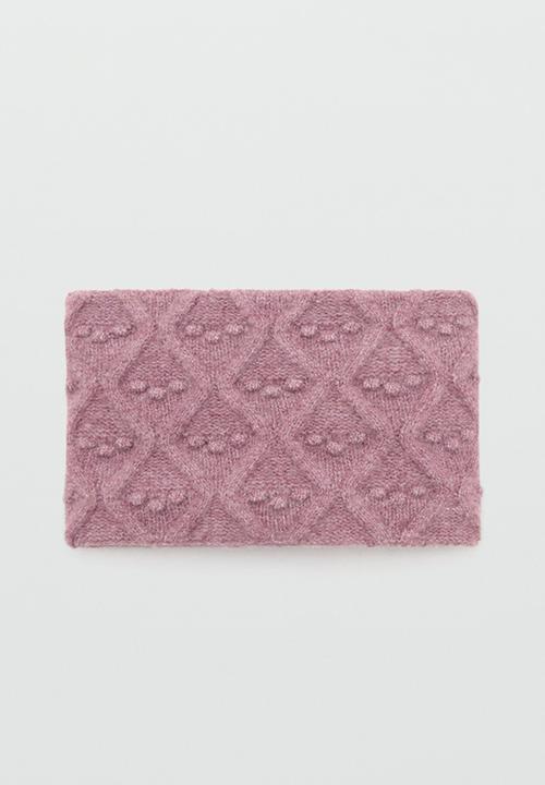 MANGO - Textured scarf - Dark Red