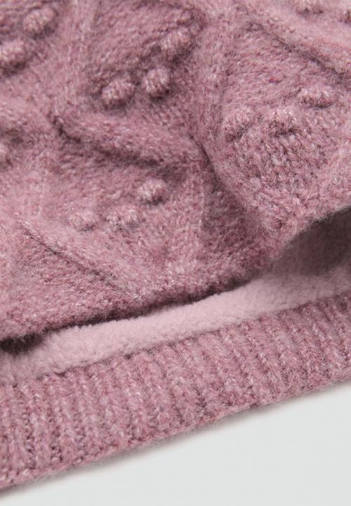 MANGO - Textured scarf - Dark Red