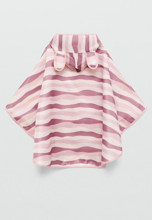 MANGO - Raincoat stripesx - light/pastel pink