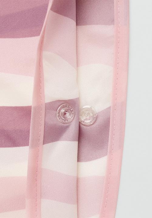 MANGO - Raincoat stripesx - light/pastel pink