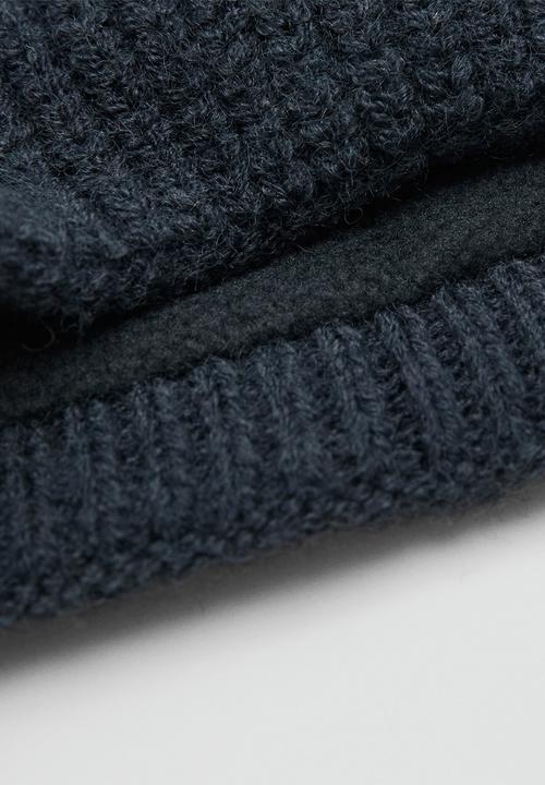 MANGO - Knit scarf - Navy