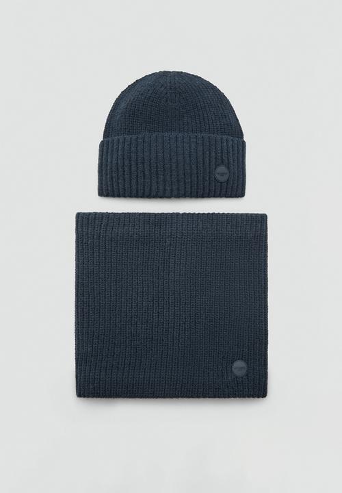 MANGO - Knit scarf - Navy