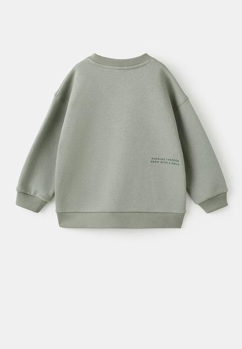 MANGO - Sweatshirt SNOWCAR - Medium Green