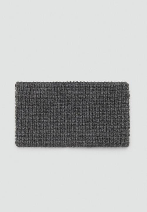 MANGO - Knit scarf - Charcoal