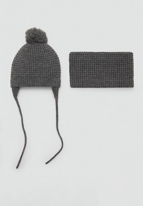 MANGO - Knit scarf - Charcoal