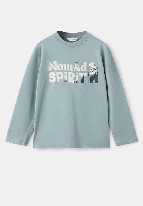 MANGO - T-Shirt SPIRIT - Turquoise / Aqua