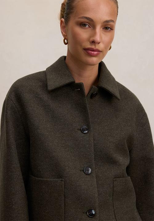 Forever New - Luna patch pocket jacket in pine green