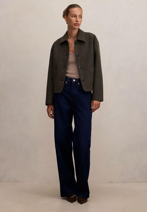 Forever New - Luna patch pocket jacket in pine green