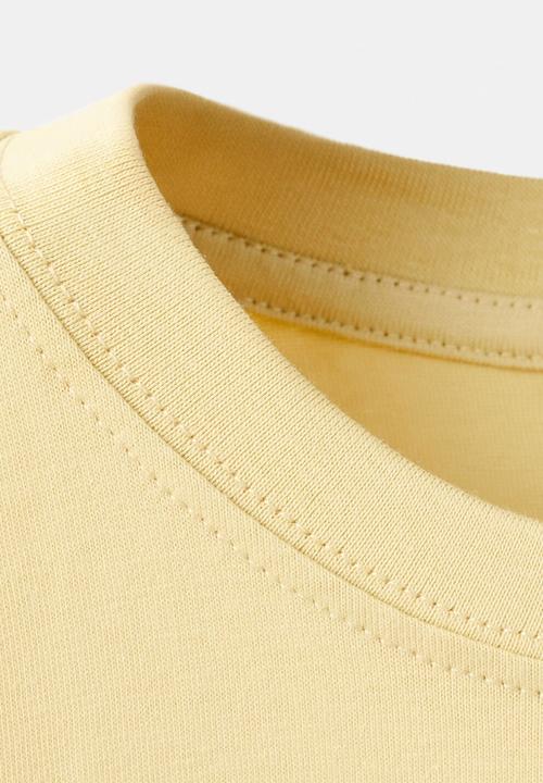 MANGO - T-Shirt REACH - Light/Pastel Yellow