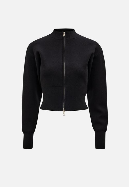 Forever New - Hanna zip knit jacket in black
