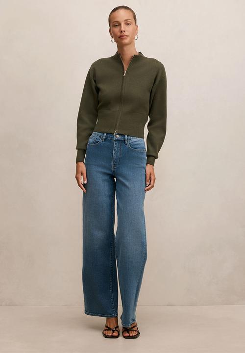 Forever New - Hanna zip knit jacket in olive