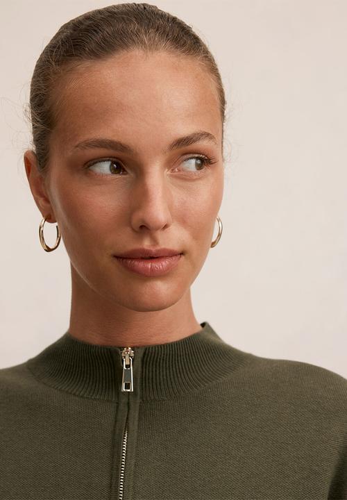 Forever New - Hanna zip knit jacket in olive
