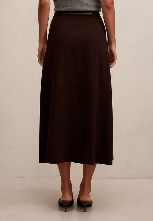 Forever New - Millie belted midi skirt in chocolate