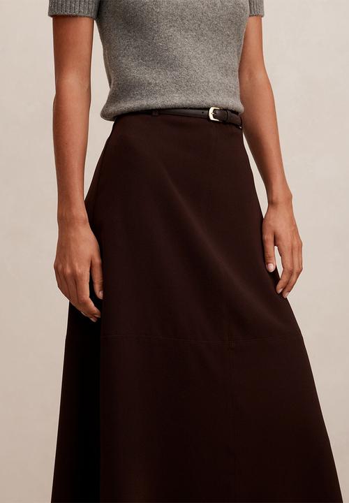 Forever New - Millie belted midi skirt in chocolate