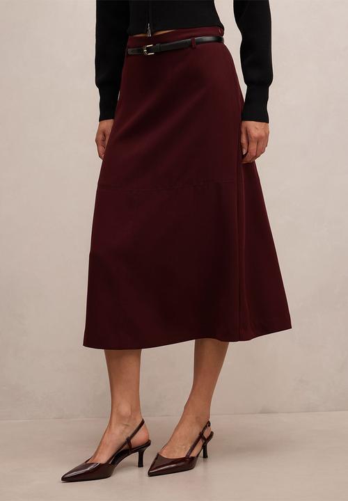 Forever New - Millie belted midi skirt in currant