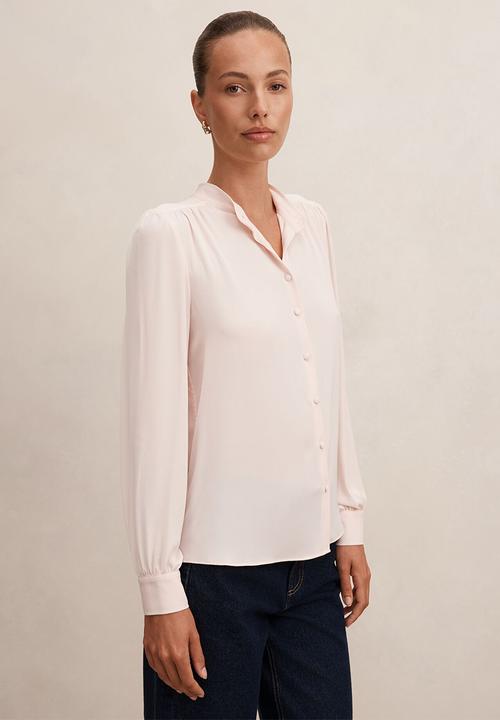Forever New - Bailey long sleeve blouse in rosewater