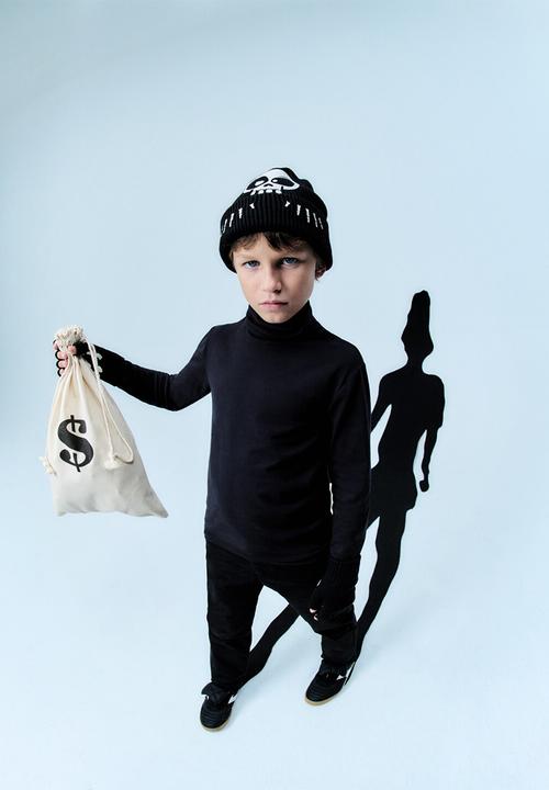 MANGO - Beanie BONE - black