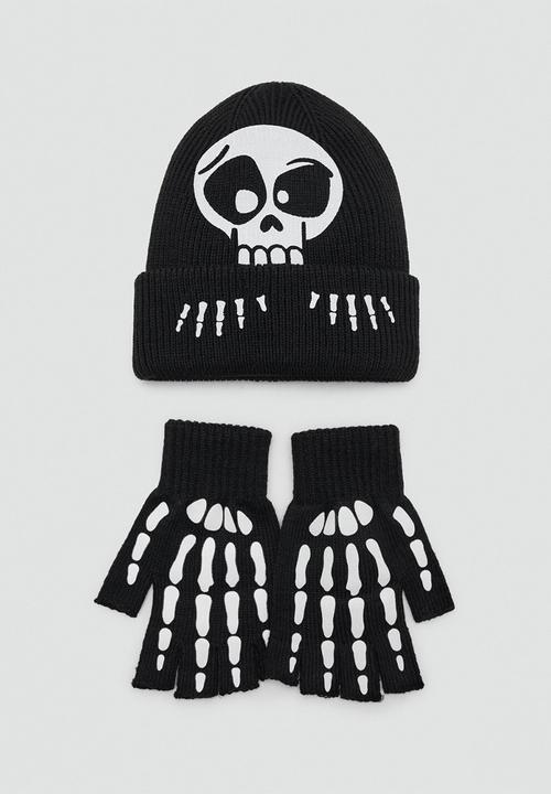 MANGO - Beanie BONE - black