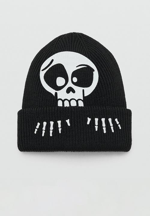 MANGO - Beanie BONE - black