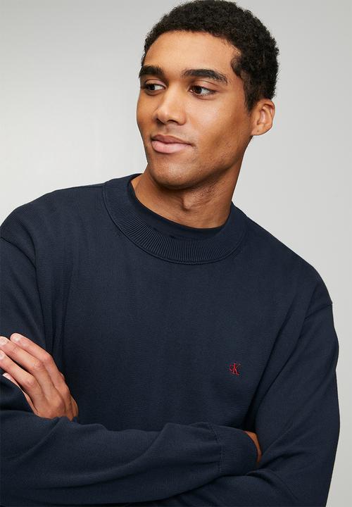 Calvin Klein - Long sleeve Ez Cotton Crewnk Sweater 12Gg - Dark Sapphire