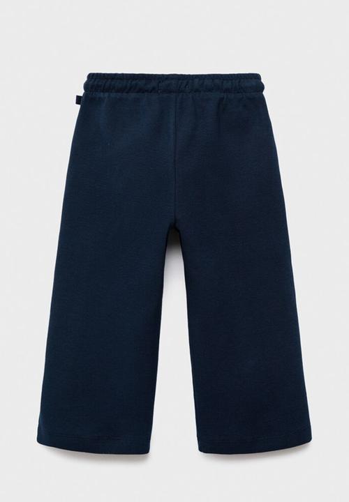 MANGO - Trousers gofre - navy