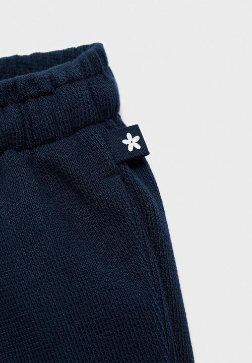 MANGO - Trousers gofre - navy